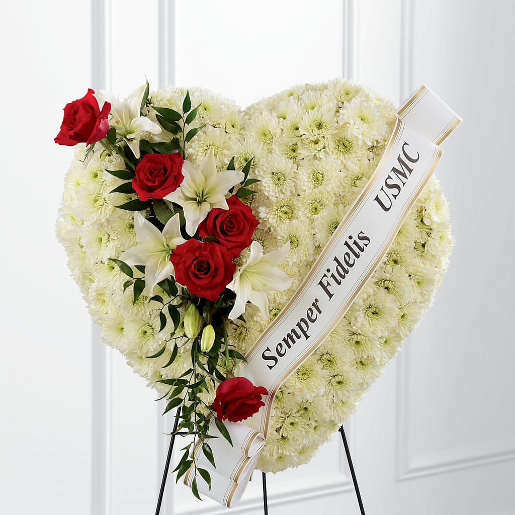 Heartfelt Hero Standing Heart – COCO'S FLOWER BAR, Mckinney TX