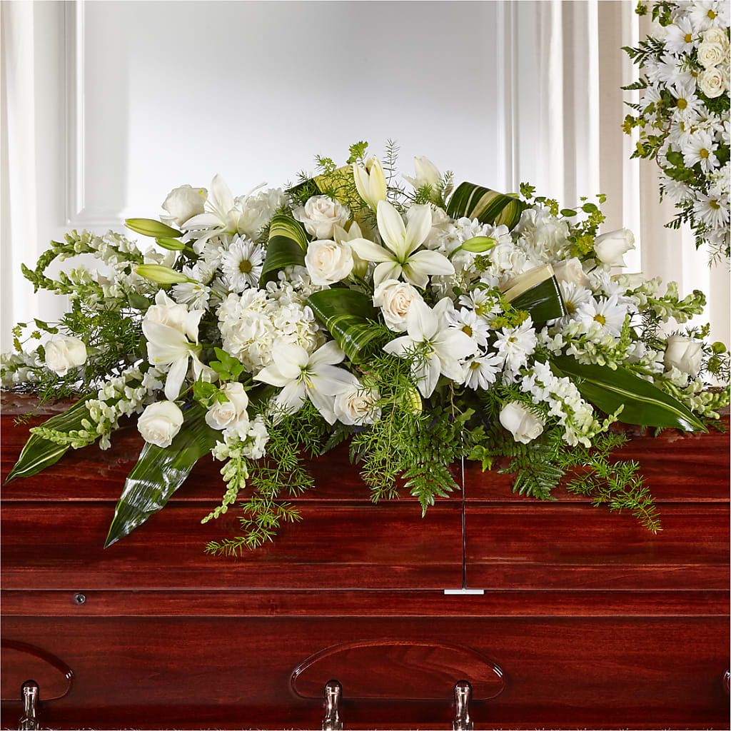 Abundance Casket Spray – COCO'S FLOWER BAR, Mckinney TX