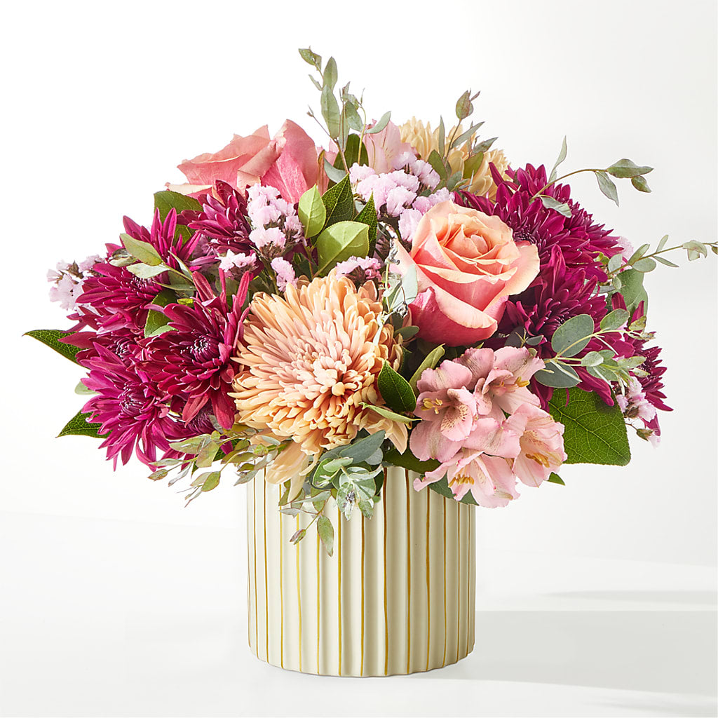 Berry Cobbler Bouquet with Ivory Vase – COCO'S FLOWER BAR, Mckinney TX