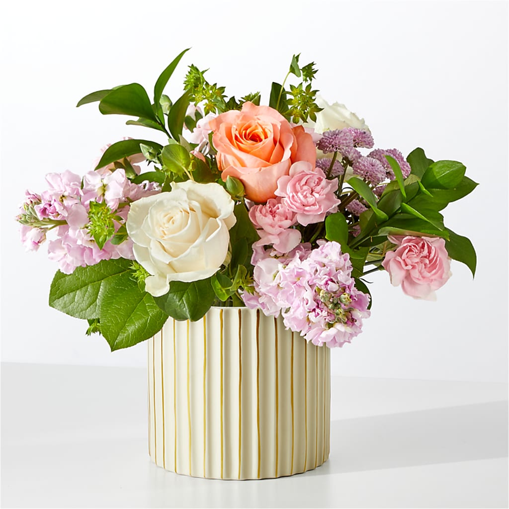 French Market Bouquet with Ivory Vase – COCO'S FLOWER BAR, Mckinney TX