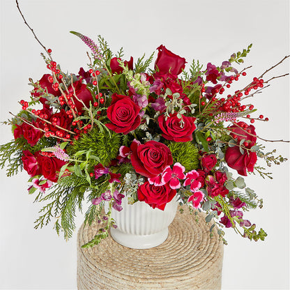 Big Red Bow Bouquet – COCO'S FLOWER BAR, Mckinney TX