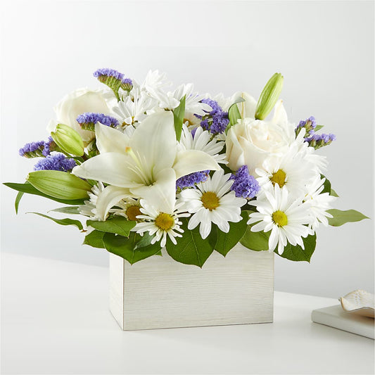 Beyond Blue Box Bouquet – COCO'S FLOWER BAR, Mckinney TX