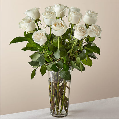Long Stem White Rose Bouquet – COCO'S FLOWER BAR, Mckinney TX