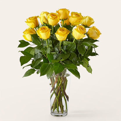 Long Stem Yellow Rose Bouquet – COCO'S FLOWER BAR, Mckinney TX