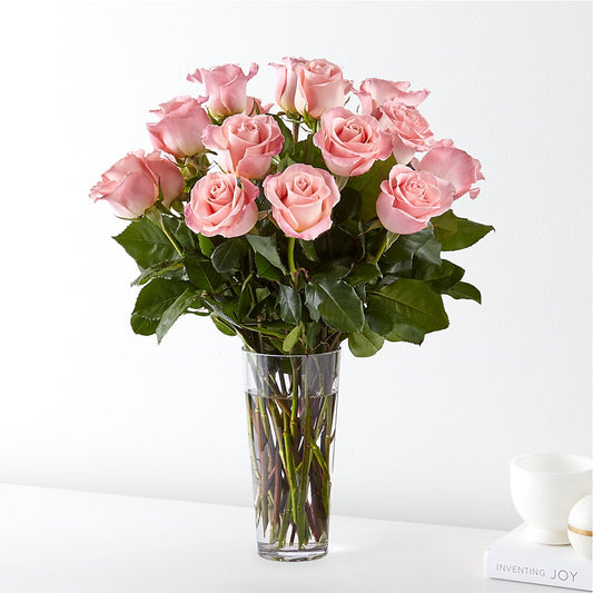 Long Stem Pink Rose Bouquet – COCO'S FLOWER BAR, Mckinney TX