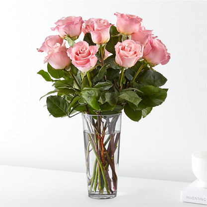 Long Stem Pink Rose Bouquet – COCO'S FLOWER BAR, Mckinney TX