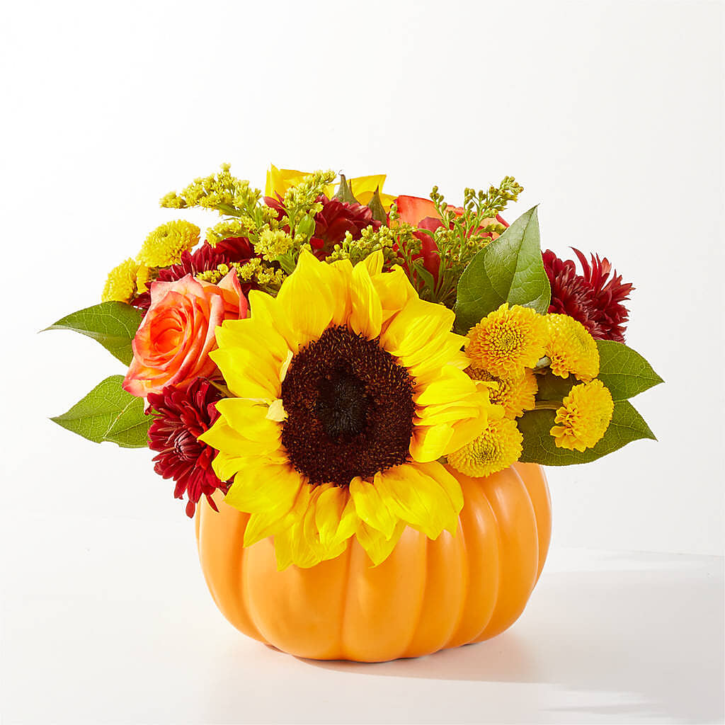 Golden Gourd Pumpkin Bouquet – COCO'S FLOWER BAR, Mckinney TX