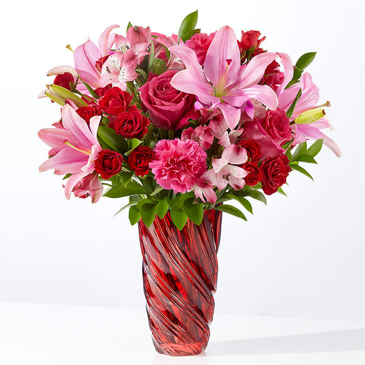 In Love Bouquet with Luxe Swirl Vase – COCO'S FLOWER BAR, Mckinney TX