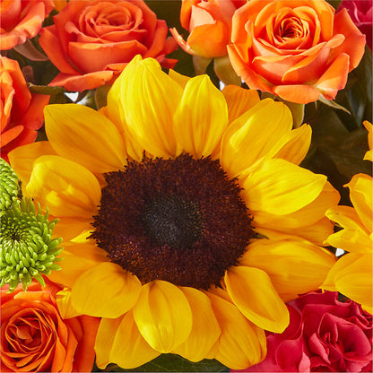 Sun-drenched Blooms Box Bouquet – COCO'S FLOWER BAR, Mckinney TX