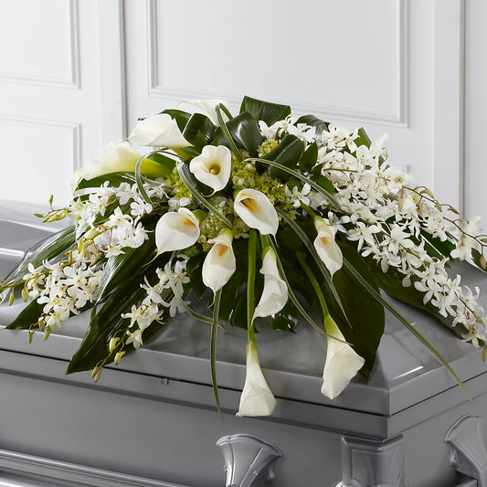 Angel Wings Casket Spray – COCO'S FLOWER BAR, Mckinney TX