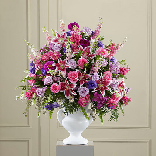 Peaceful Tribute Arrangement – COCO'S FLOWER BAR, Mckinney TX