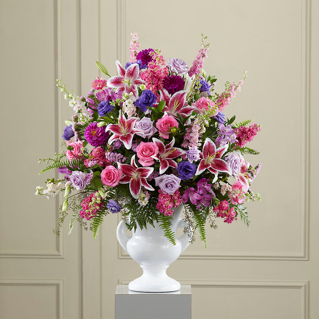 Peaceful Tribute Arrangement – COCO'S FLOWER BAR, Mckinney TX