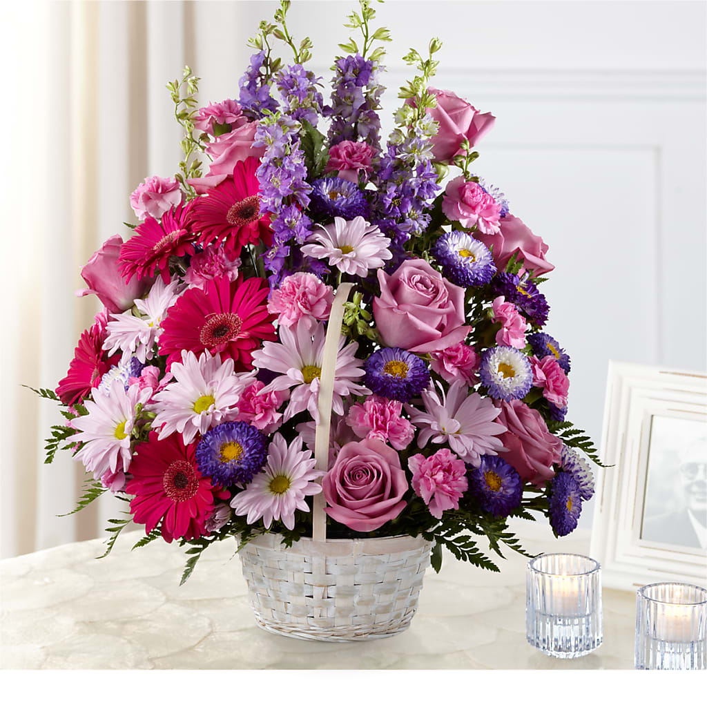 Pastel Peace Basket – COCO'S FLOWER BAR, Mckinney TX