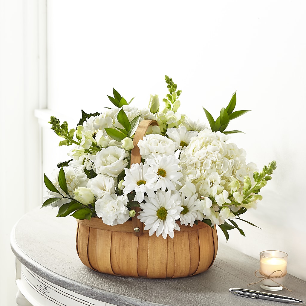 Pure Ivory Basket – COCO'S FLOWER BAR, Mckinney TX