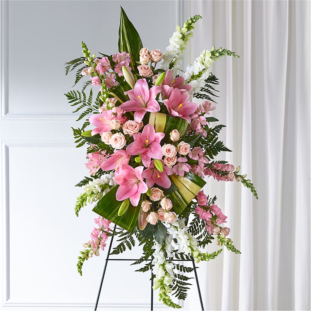 Elegant Embrace Standing Spray – COCO'S FLOWER BAR, Mckinney TX