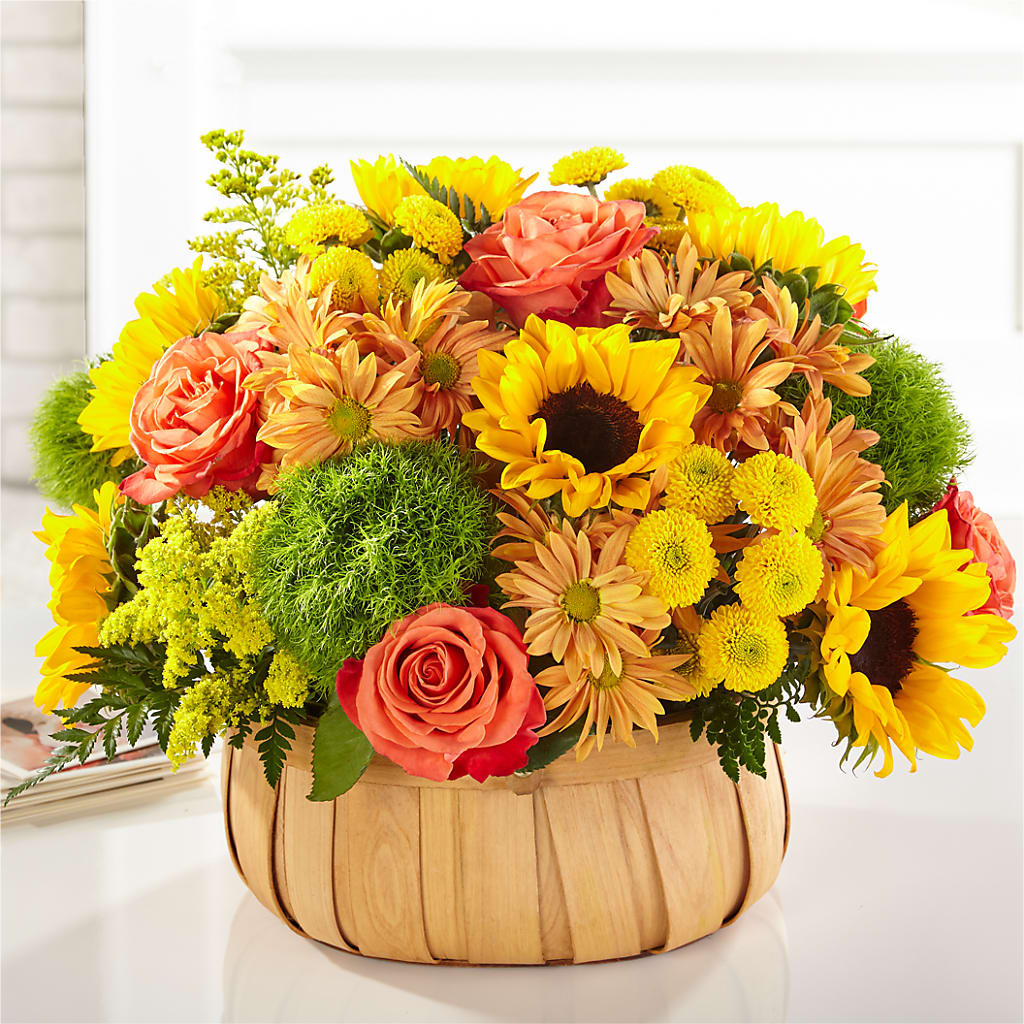 Harvest Sunflower Basket – COCO'S FLOWER BAR, Mckinney TX