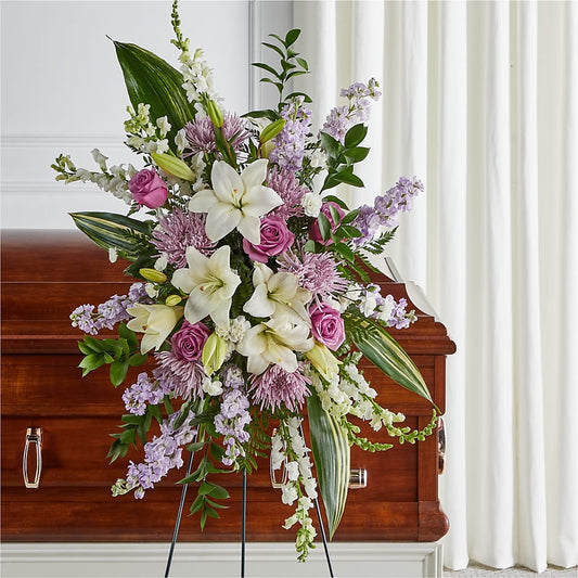 Grateful Hearts Standing Spray – COCO'S FLOWER BAR, Mckinney TX