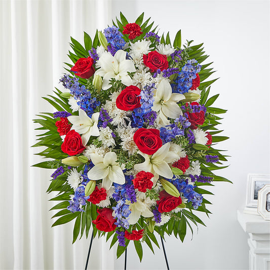 Cherished Service Standing Spray – COCO'S FLOWER BAR, Mckinney TX