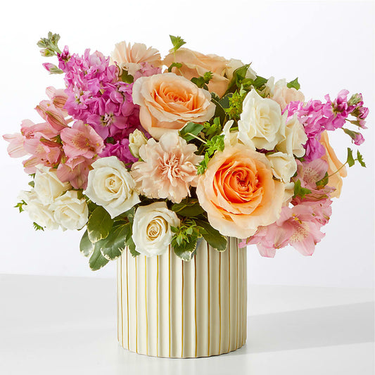Paradise Bouquet with Ivory Vase – COCO'S FLOWER BAR, Mckinney TX