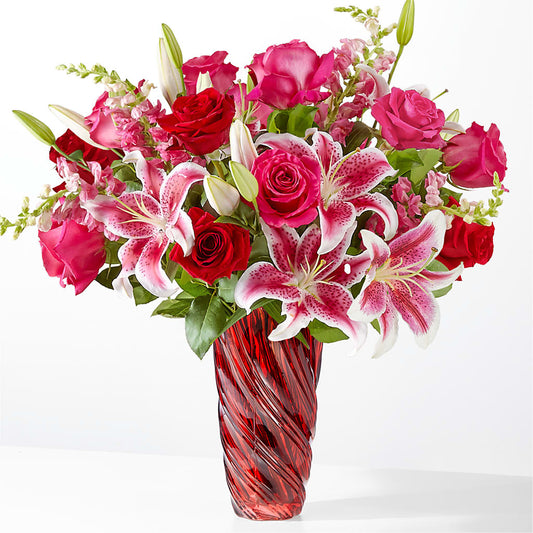 Always You Bouquet with Luxe Swirl Vase – COCO'S FLOWER BAR, Mckinney TX