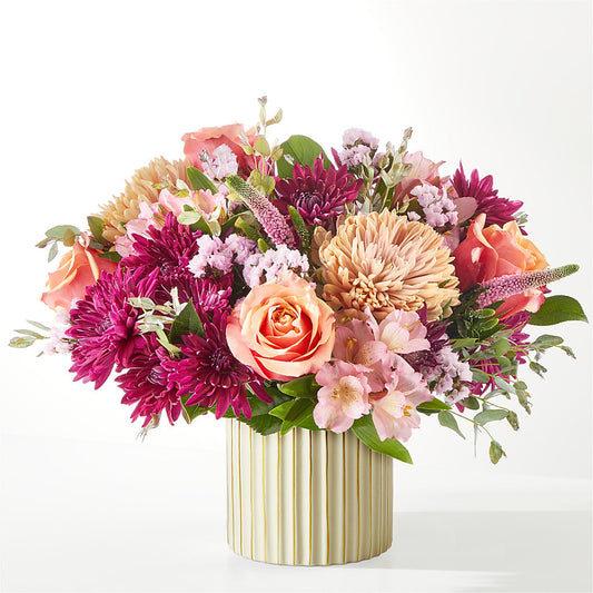 Berry Cobbler Bouquet with Ivory Vase – COCO'S FLOWER BAR, Mckinney TX