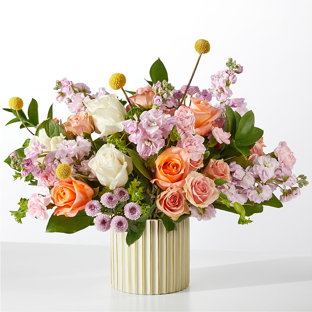 French Market Bouquet with Ivory Vase – COCO'S FLOWER BAR, Mckinney TX