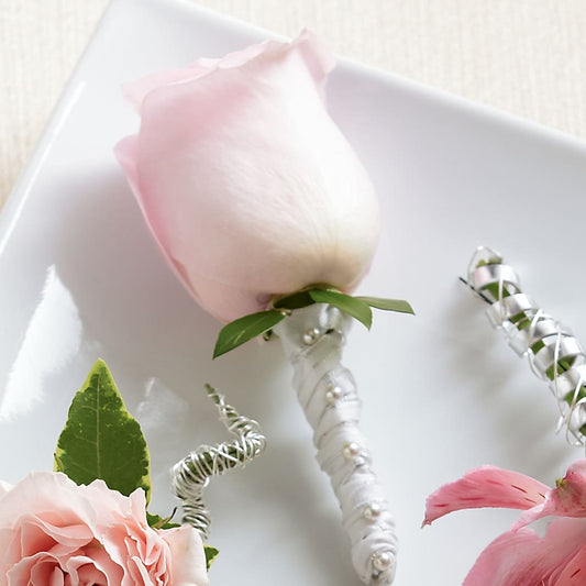Pink Rose Boutonniere – COCO'S FLOWER BAR, Mckinney TX