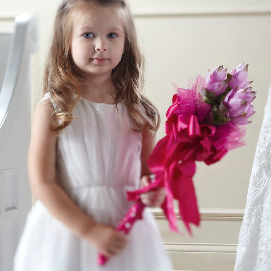 Sparkle Pink Flower Girl Bouquet – COCO'S FLOWER BAR, Mckinney TX