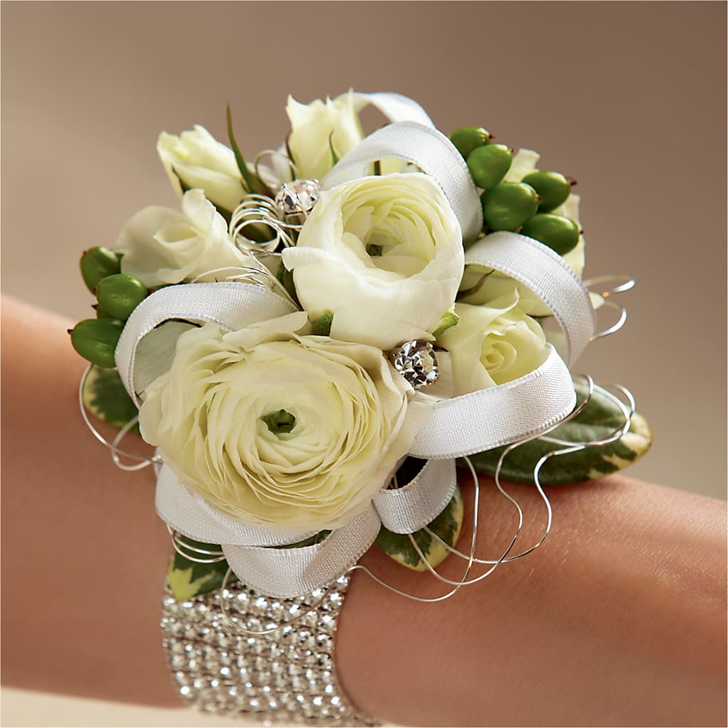 White Wedding Corsage – COCO'S FLOWER BAR, Mckinney TX